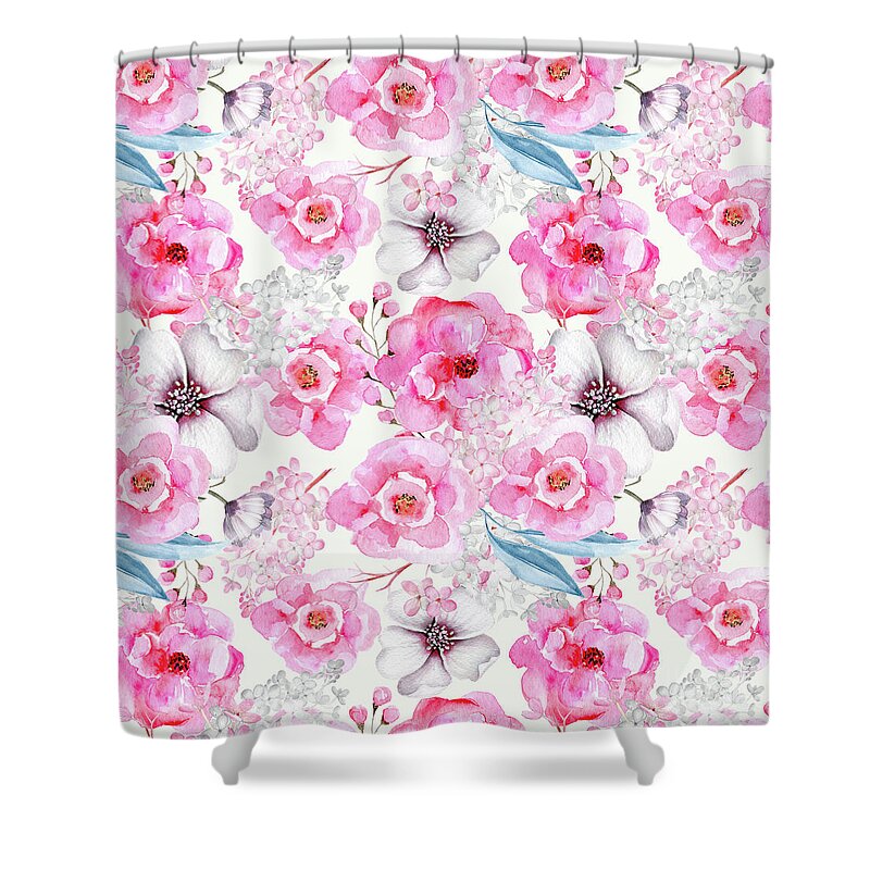 Flowers Shower Curtain featuring the photograph Garden by Sylvia Cook