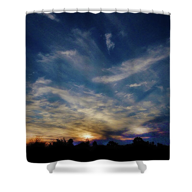 Sunset Shower Curtain featuring the photograph Gaslight Sunset by Mark Blauhoefer