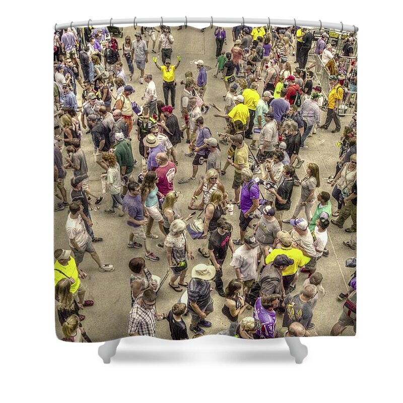 Indy 500 Shower Curtain featuring the photograph Gasoline Alley Throngs by Josh Williams