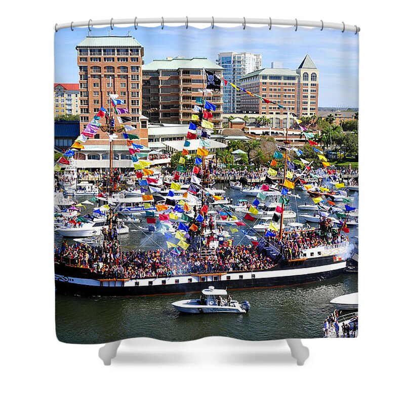Fine Art Photography Shower Curtain featuring the photograph Gasparilla and Harbor Island Florida by David Lee Thompson