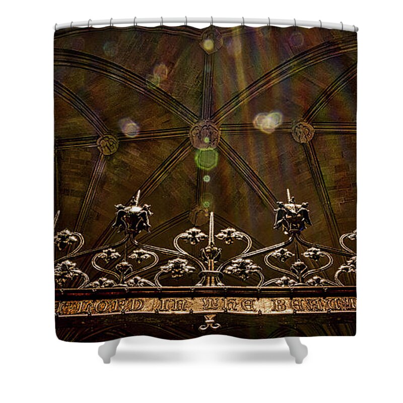 Washington Shower Curtain featuring the photograph Gate to the Holy Spirit Chapel by Stuart Litoff