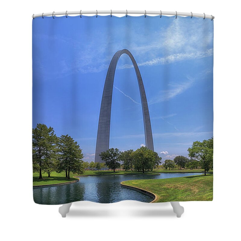 St Louis Arch Shower Curtain featuring the photograph Gateway Arch National Park by Susan Rissi Tregoning