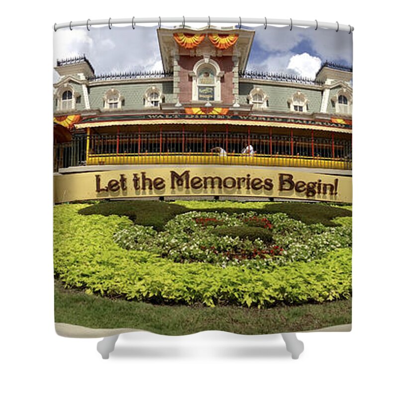 Walt Shower Curtain featuring the photograph Gateway To The Magic Panorama by Stuart Rosenthal