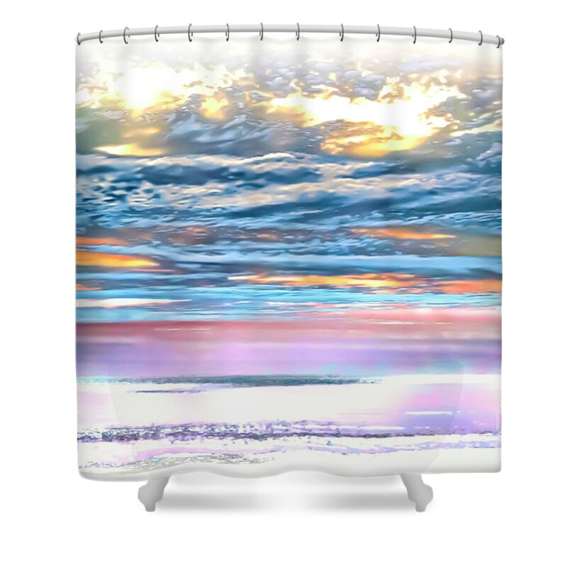  Shower Curtain featuring the photograph Gauzy Sunset by Walt Foegelle