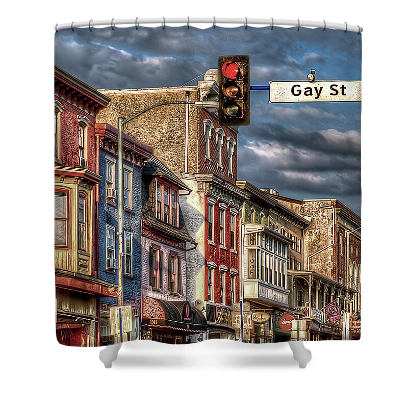 Pennsylvania Shower Curtain featuring the photograph Gay Street by Rick Mosher