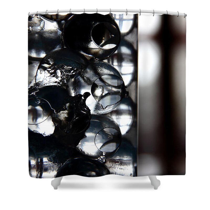 Abstract Shower Curtain featuring the photograph Gel Beads by Fabio Giannini