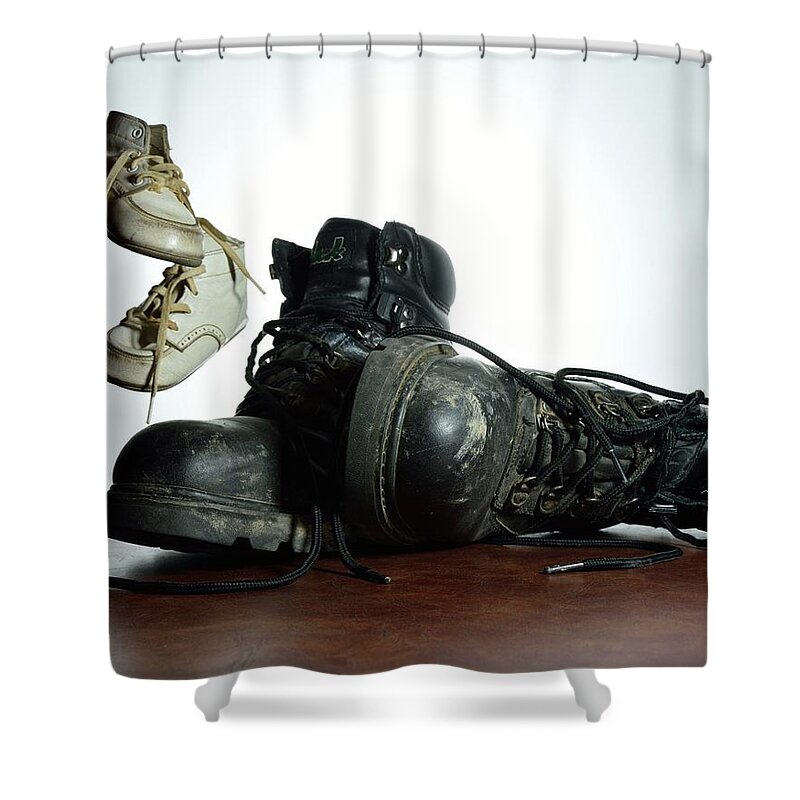 Shoes Shower Curtain featuring the photograph Generations by Mark Fuller