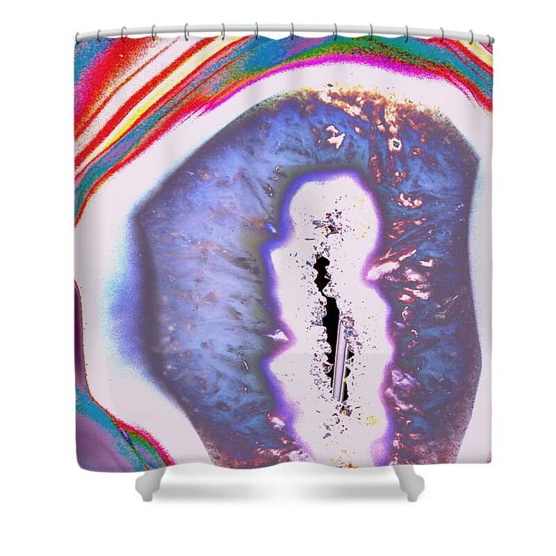 Geode Shower Curtain featuring the photograph Geode Abstract by M Diane Bonaparte