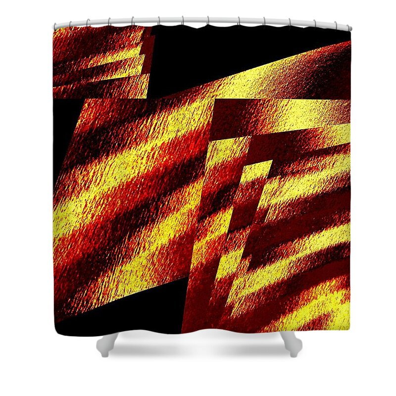 Geometric Design Shower Curtain featuring the digital art Geometric Abstract 8 by Will Borden
