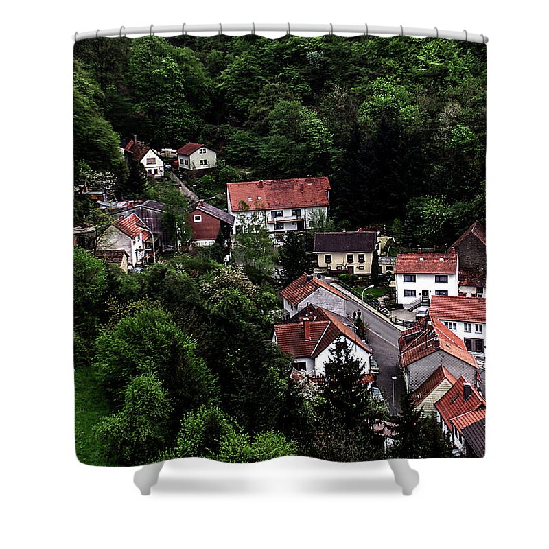 German Ramstein Village Shower Curtain featuring the photograph German Village by William Kimble