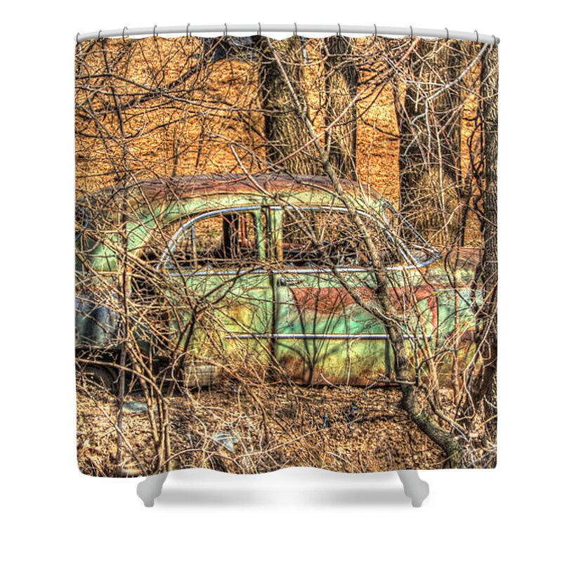 Car Shower Curtain featuring the photograph Get Away Car by J Laughlin