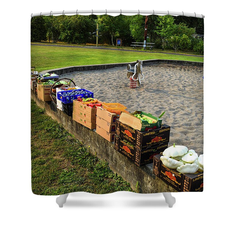 Farmers' Market Shower Curtain featuring the photograph Get The Corn by Tom Cochran