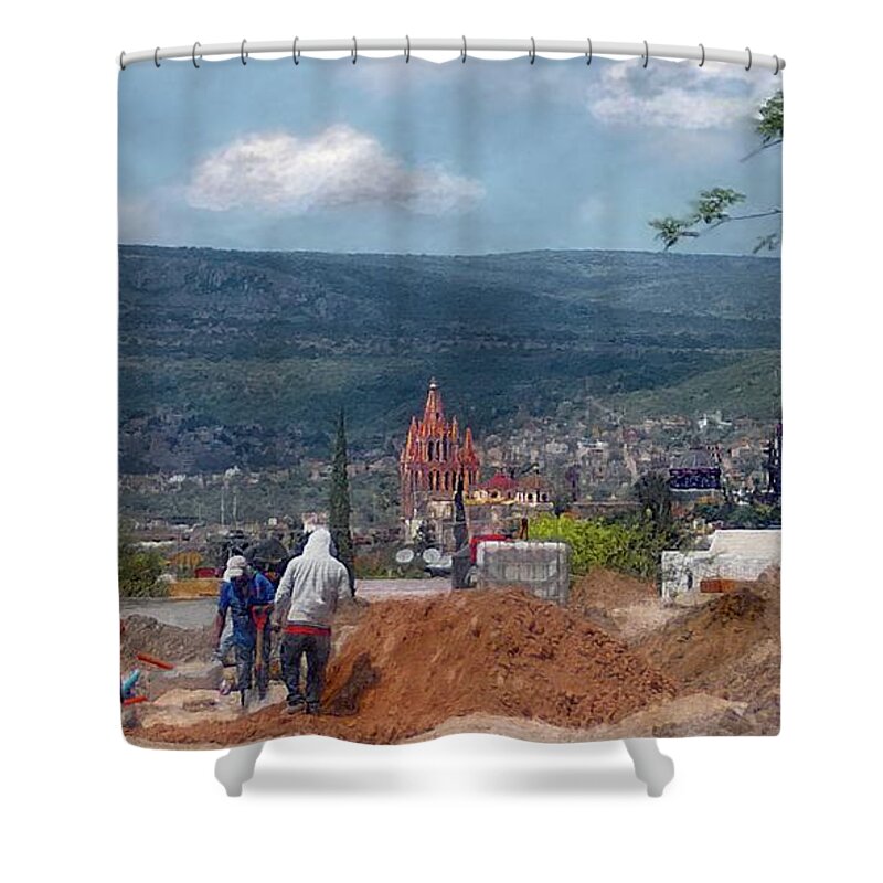John+kolenberg Shower Curtain featuring the photograph Get Yer House Before It Is To Late by John Kolenberg