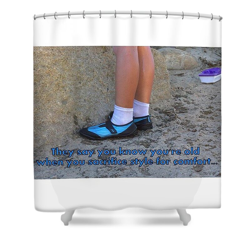 Funny Shower Curtain featuring the photograph Getting Old #1 by Leah McPhail