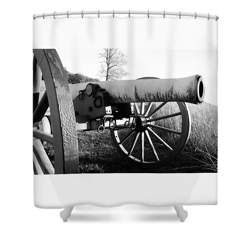 Gettysburg Shower Curtain featuring the photograph Gettysburg Cannon by Gary Wightman