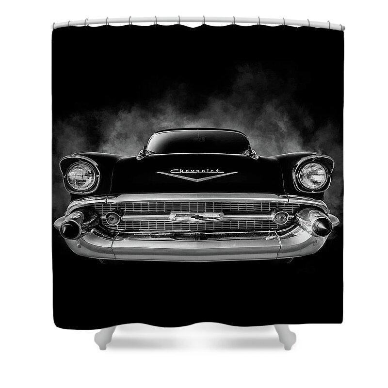 Classic Shower Curtain featuring the digital art Ghost of 57 by Douglas Pittman