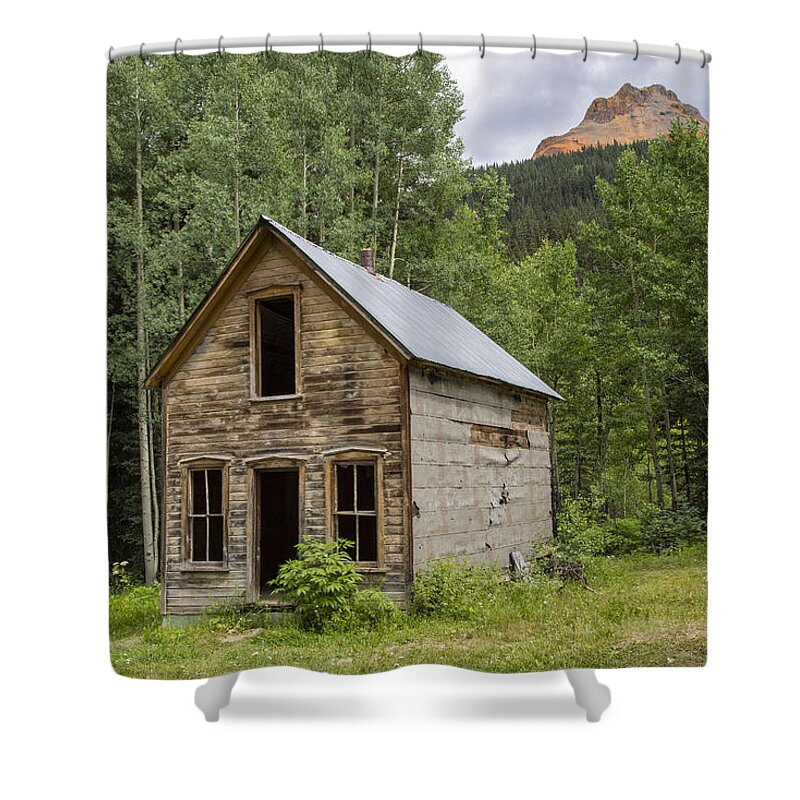 Abandoned Shower Curtain featuring the photograph Ghost Town Schoolhouse by Denise Bush
