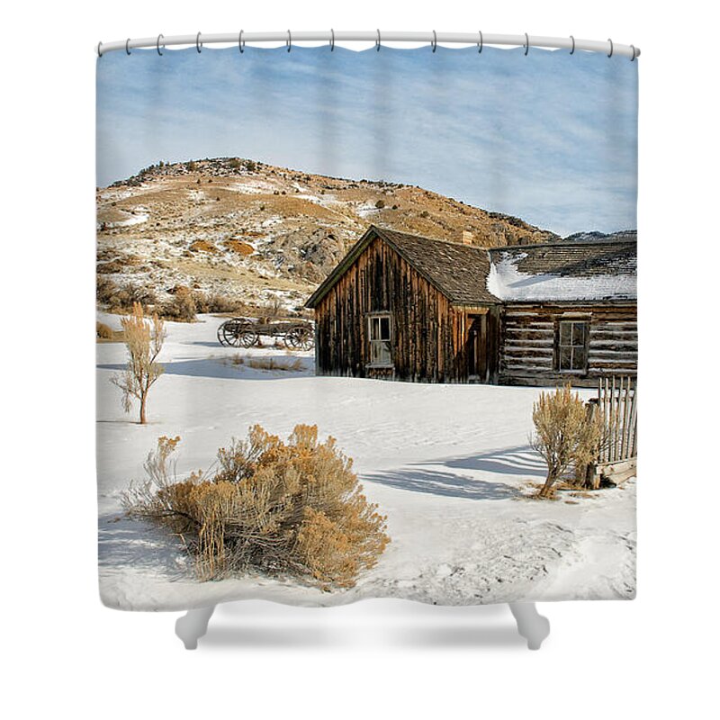 Americana Shower Curtain featuring the photograph Ghost Town Winter by Scott Read