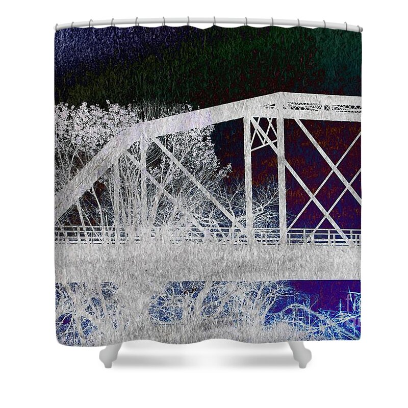 Featured Shower Curtain featuring the photograph Ghostly Bridge by Jenny Revitz Soper