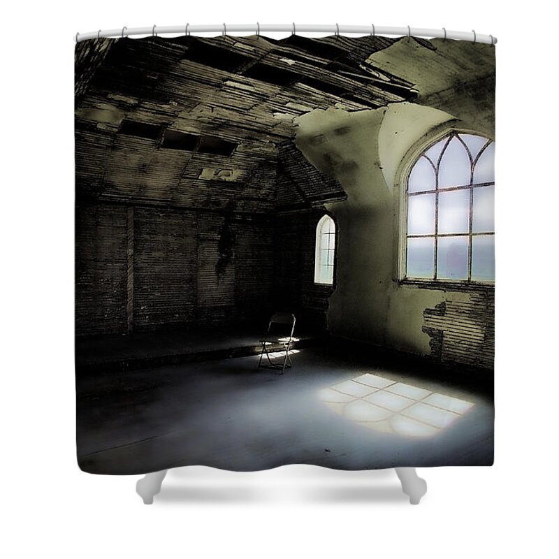 Church Shower Curtain featuring the photograph Ghosts Remain by Lawrence Christopher