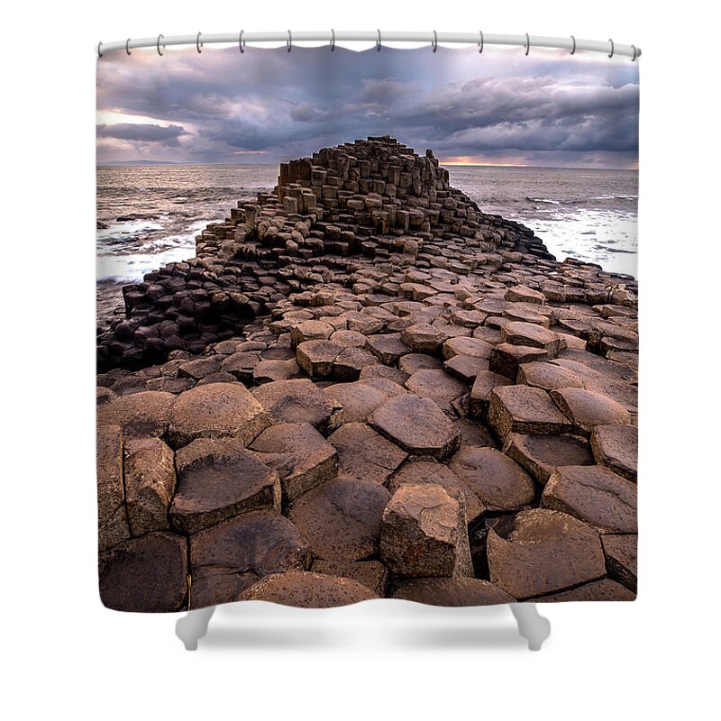 Ireland Shower Curtain featuring the photograph Giants Causeway by Ryan Smith