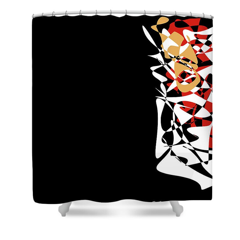 Postmodernism Shower Curtain featuring the digital art Gin and Tonic by David Bridburg