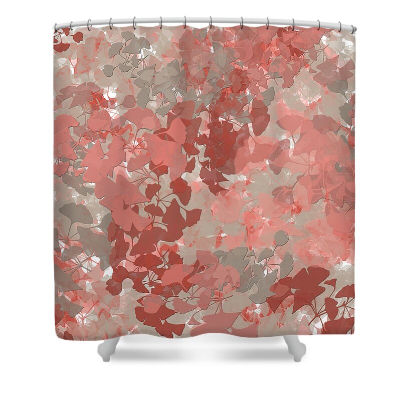 Ginkgo Leaves Shower Curtain featuring the painting Ginkgo Leaves by Bonnie Bruno