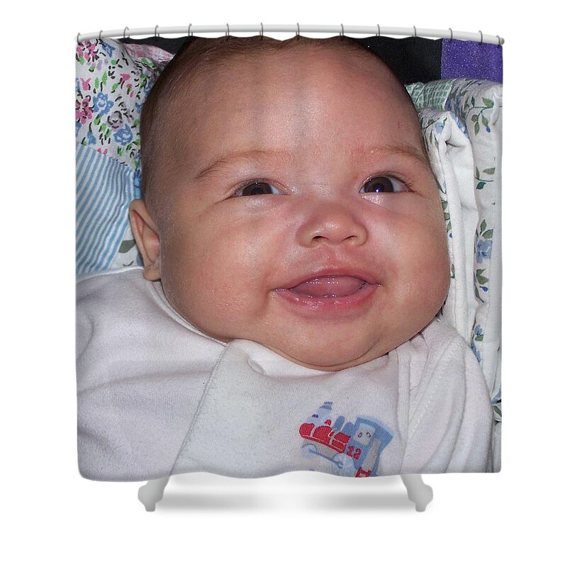 Baby Shower Curtain featuring the photograph Girl child by Christopher Rowlands