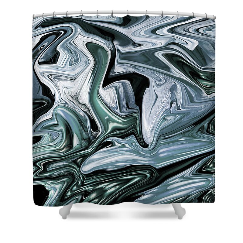 Abstract Shower Curtain featuring the photograph Glacial by Mike Eingle