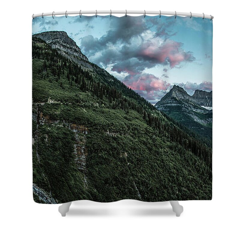 Glacier Shower Curtain featuring the photograph Glacier National Park Suset by John McGraw
