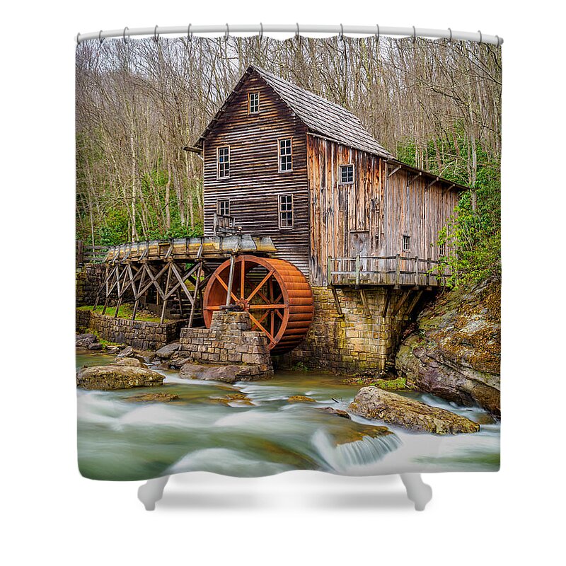 Glade Shower Curtain featuring the photograph Glade Creek Grist Mill by Steve Zimic