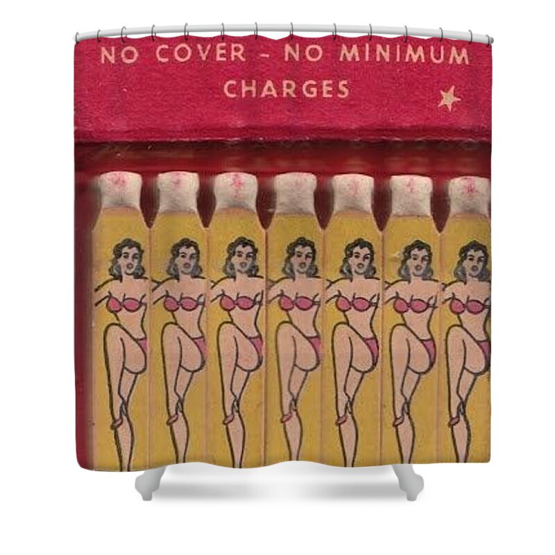 Advertising Shower Curtain featuring the digital art Glamour Girl Matches by Kim Kent