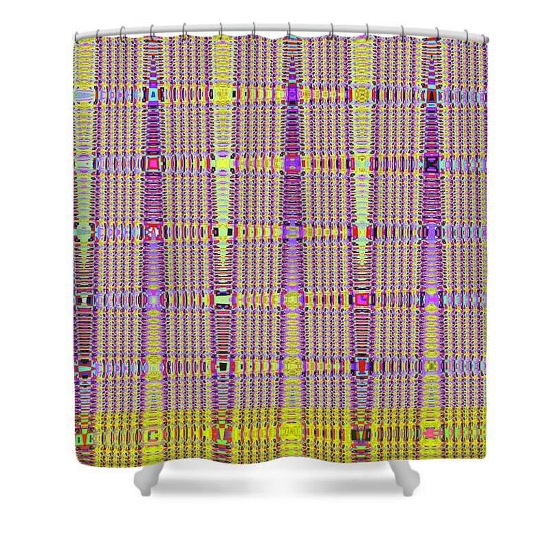 Glass Beads And Drawings Shower Curtain featuring the digital art Glass Beads And Drawings by Tom Janca