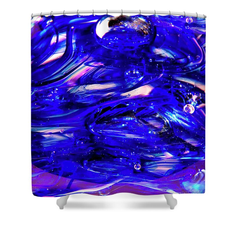 Digital Art Shower Curtain featuring the photograph Glass Macro XVII by David Patterson