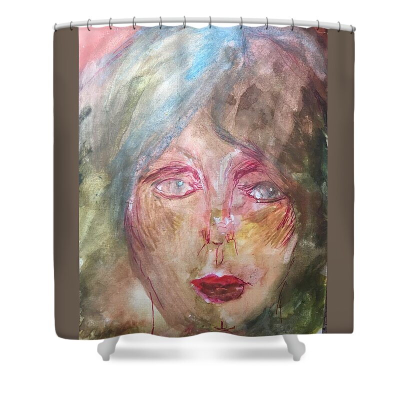 Expressive Shower Curtain featuring the painting Glazed Over by Judith Redman