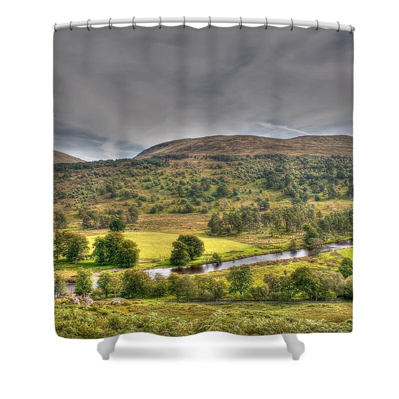 Glen Lyon Shower Curtain featuring the photograph Glen Lyon Scotland by Chris Thaxter