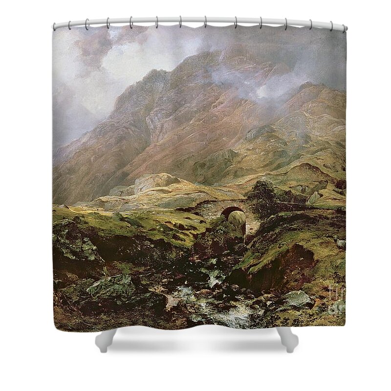 Glencoe Shower Curtain featuring the painting Glencoe by Horatio McCulloch