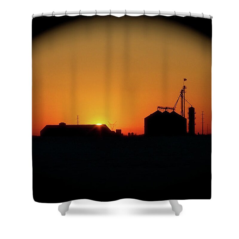 Color Photography Shower Curtain featuring the photograph Global Sunset by Sue Stefanowicz