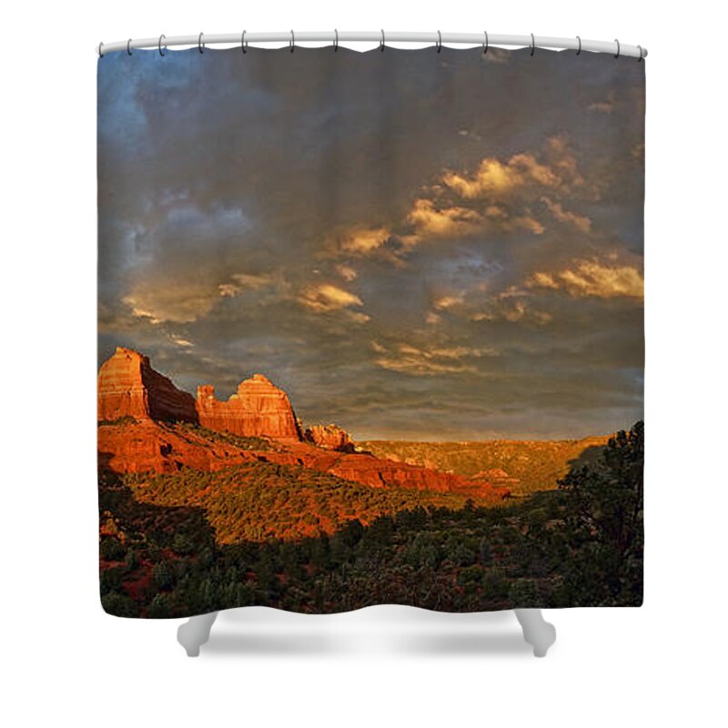 Sedona Shower Curtain featuring the photograph Glorious Day by Leda Robertson