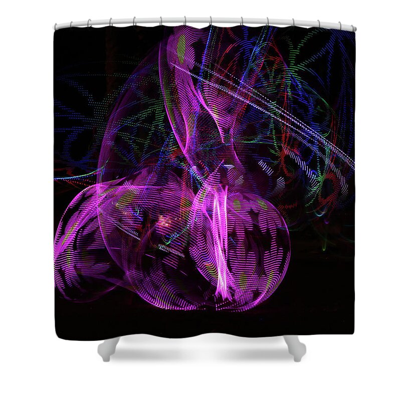 Abstract Shower Curtain featuring the photograph Glow 12 by Helaine Cummins