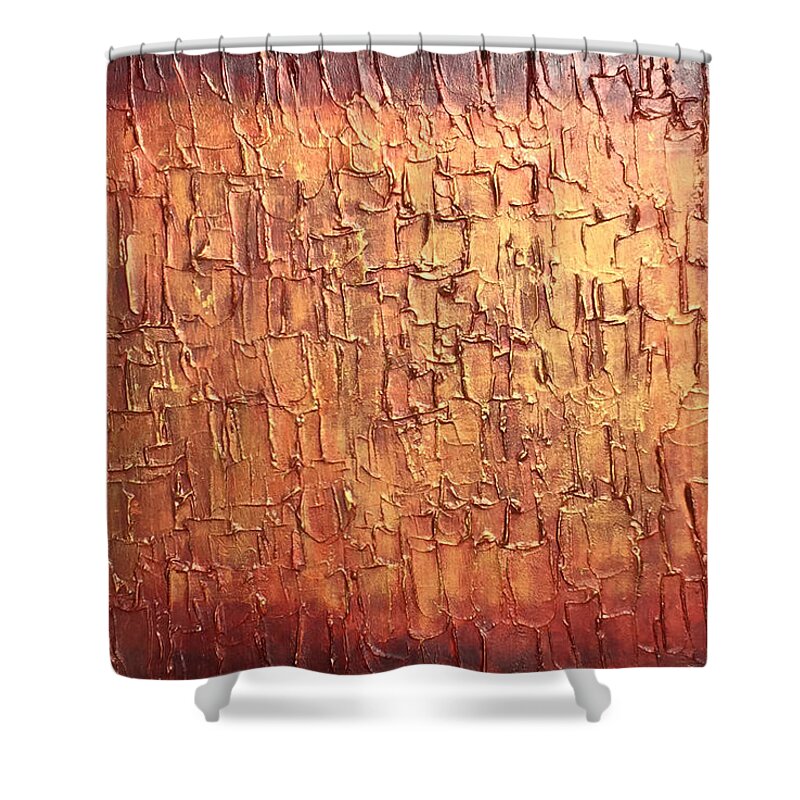  Shower Curtain featuring the painting Glow by Linda Bailey