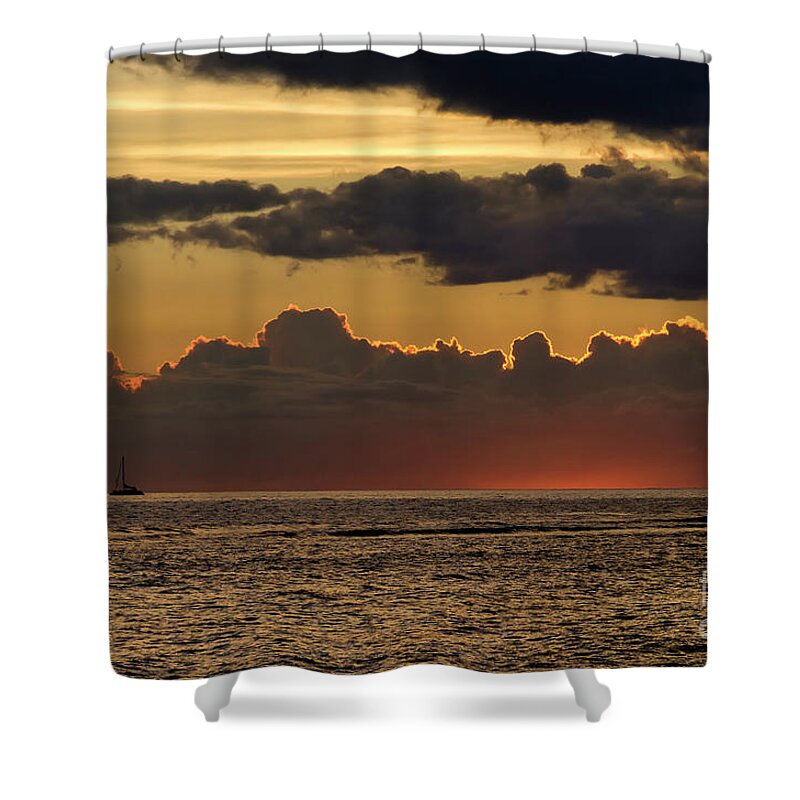 Glowing Shower Curtain featuring the photograph Glowing Edge by Eddie Yerkish