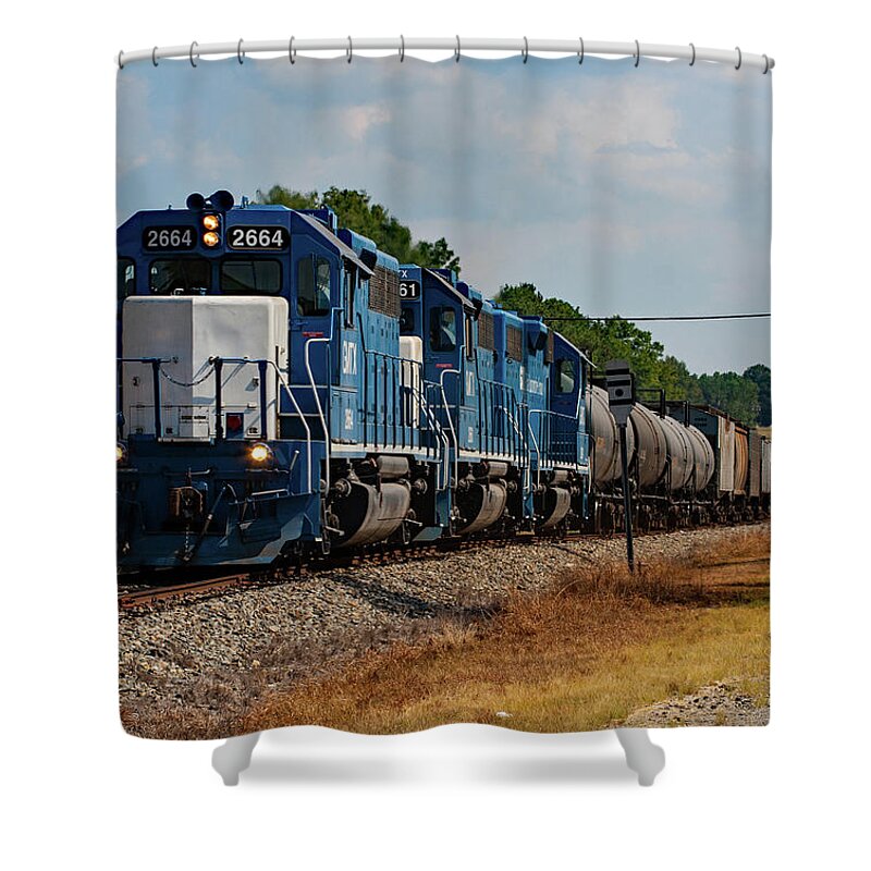 Gmtx Shower Curtain featuring the photograph GMTX On the LC by Joseph C Hinson