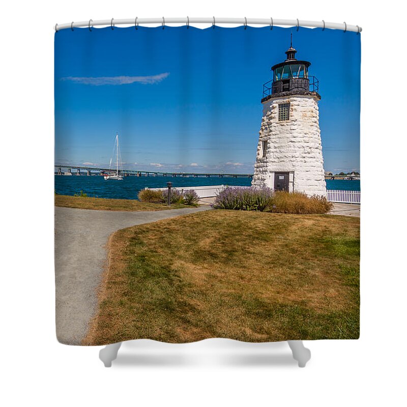 Goat Island Lighthouse Shower Curtain featuring the photograph Goat Island Light by Brian MacLean