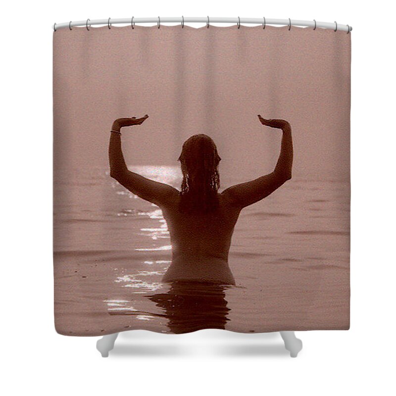 Nude Shower Curtain featuring the photograph Goddess by DArcy Evans