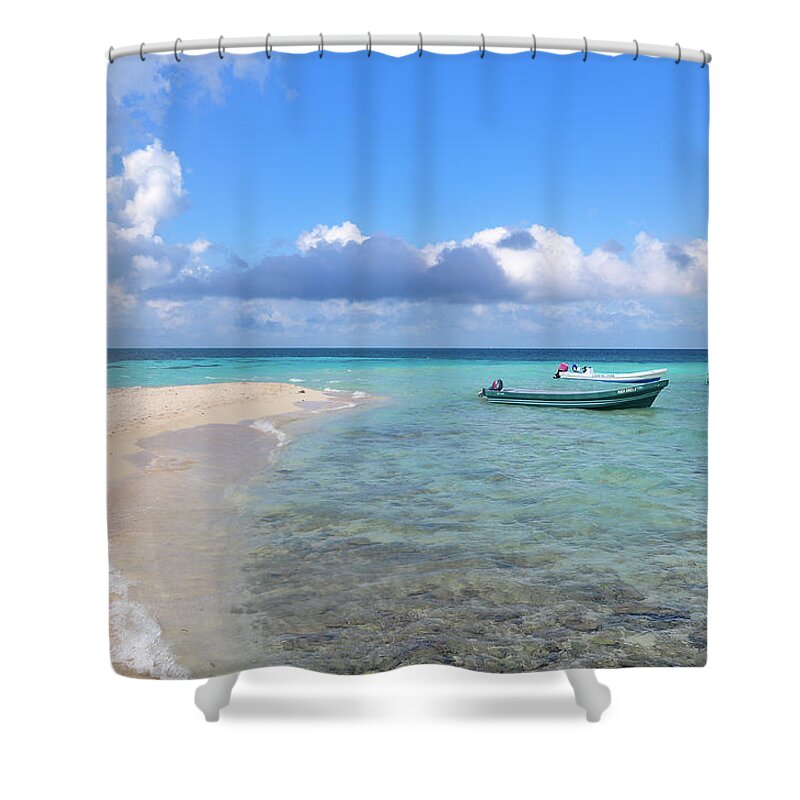Belize Shower Curtain featuring the photograph Goff's Caye Island by Joel Thai