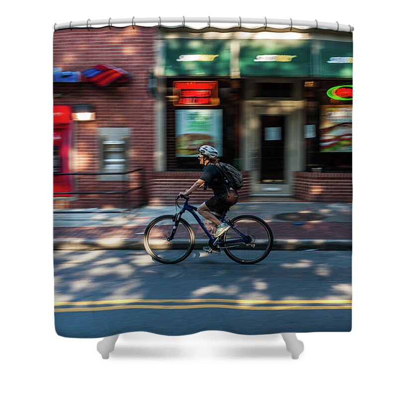 Baltimore Shower Curtain featuring the photograph Going to work by Jim Archer