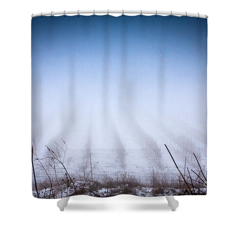 Israel Shower Curtain featuring the photograph Golan Heights Snow by Nir Ben-Yosef
