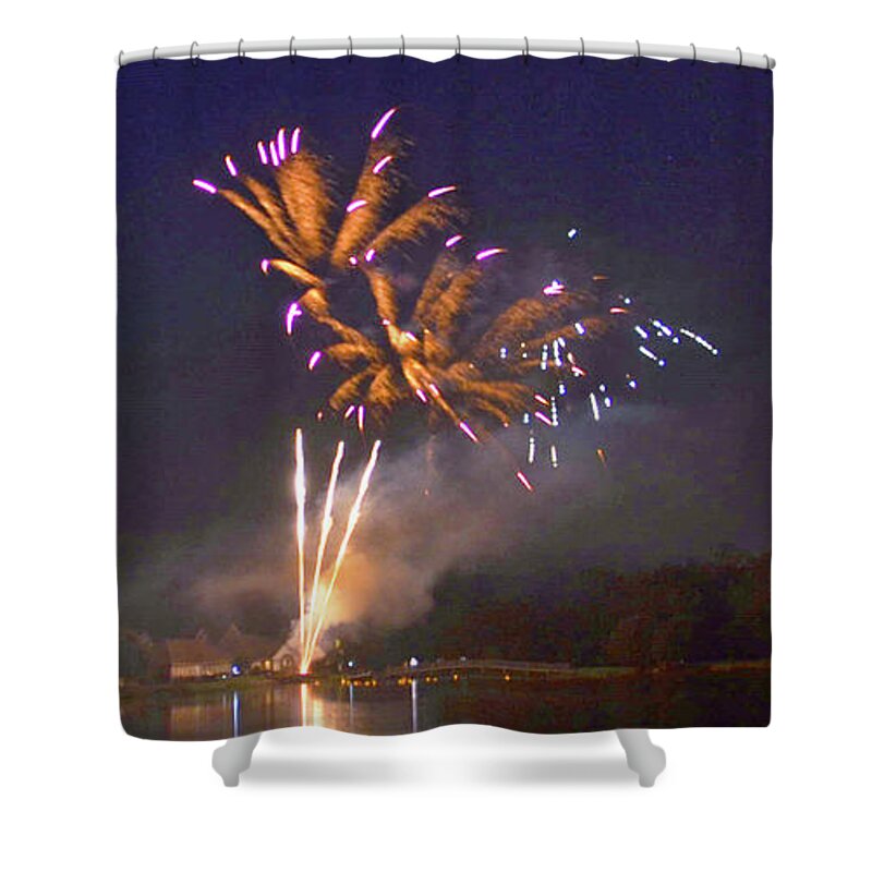 Fireworks Shower Curtain featuring the photograph Gold Dust - 160923psg0620160704 by Paul Eckel