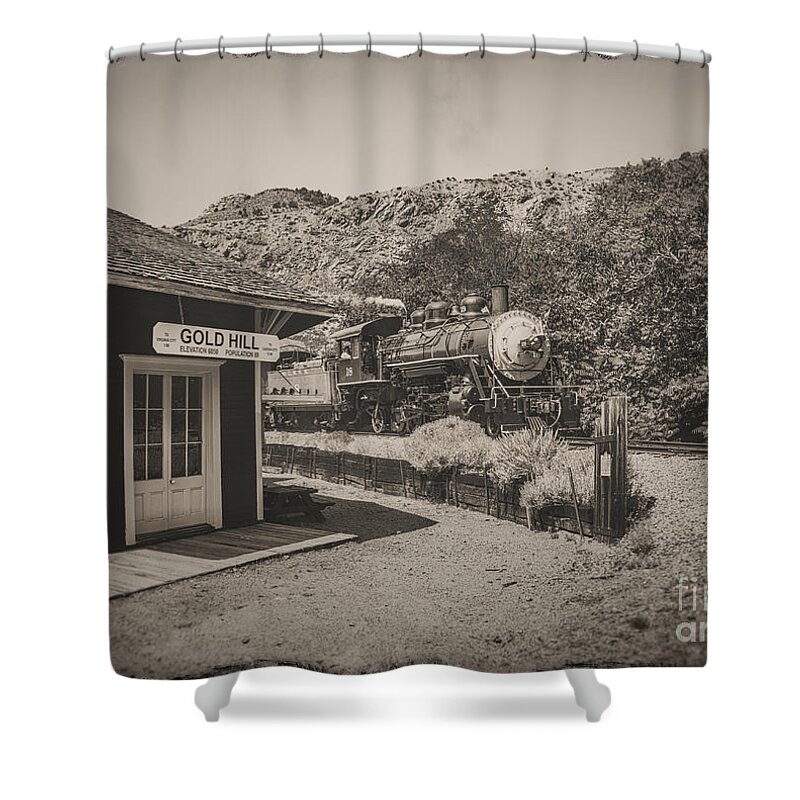 Gold Hill Station Shower Curtain featuring the photograph Gold Hill Station by Mitch Shindelbower